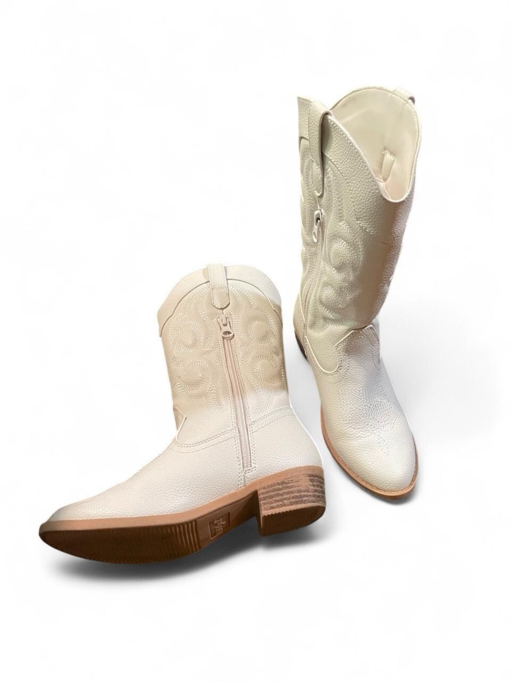 Cat & Jack Cream Kids Western Boots